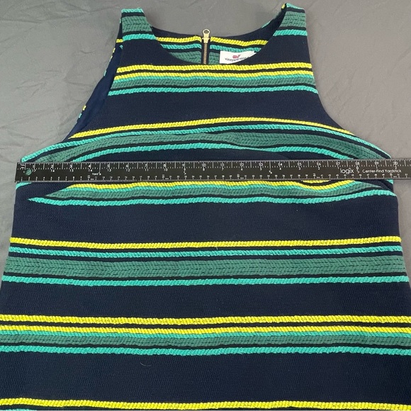 Vineyard Vines Deep Bay Striped Jacquard Shift Dress Size 12 Sleeveless Casual - Picture 6 of 7